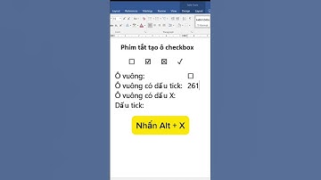 Phím Tắt Tạo Ô Checkbox Trong Word #kienthuc #tintuc #tinhoccoban #tinhọcvănphòng #tinhoc #freefire