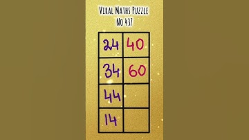 Viral Maths Puzzle No 437