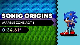 Sonic Origins - Marble Zone 1 (Sonic) in 34.61* [World Record]