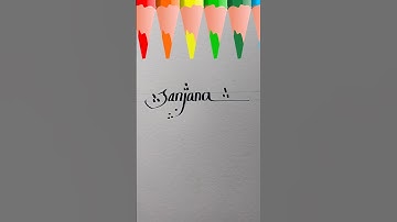 #sanjana Name For Calligraphy Style #calligraphy #shorts