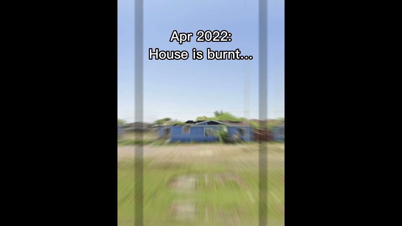A home in Texas becomes burnt and abandoned… 