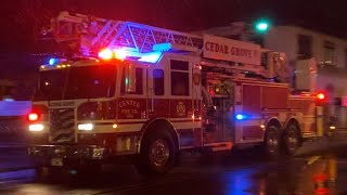 Cedar Grove Fire Department Ladder 74 Responding