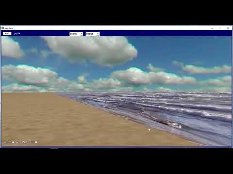 ocean sea seashore water 3D freebasic