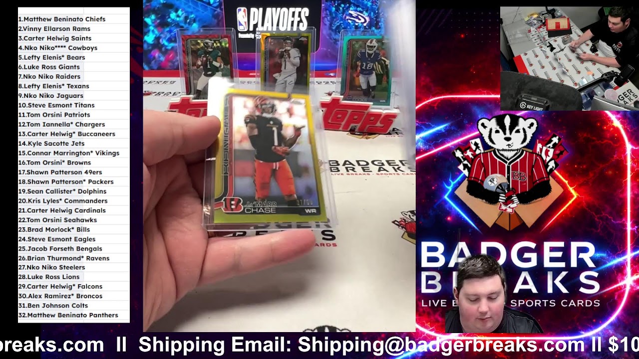 2025 Topps Chrome Football Jumbo 1 Box Break #1 - Random Team