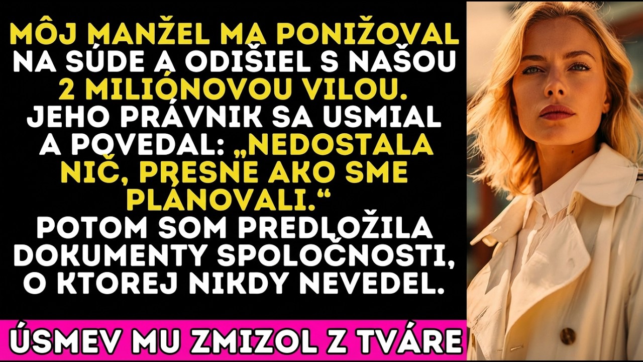 Mož se je smehljal ob podpisu ločitve—nato je odvetnik poklical s slabo novico