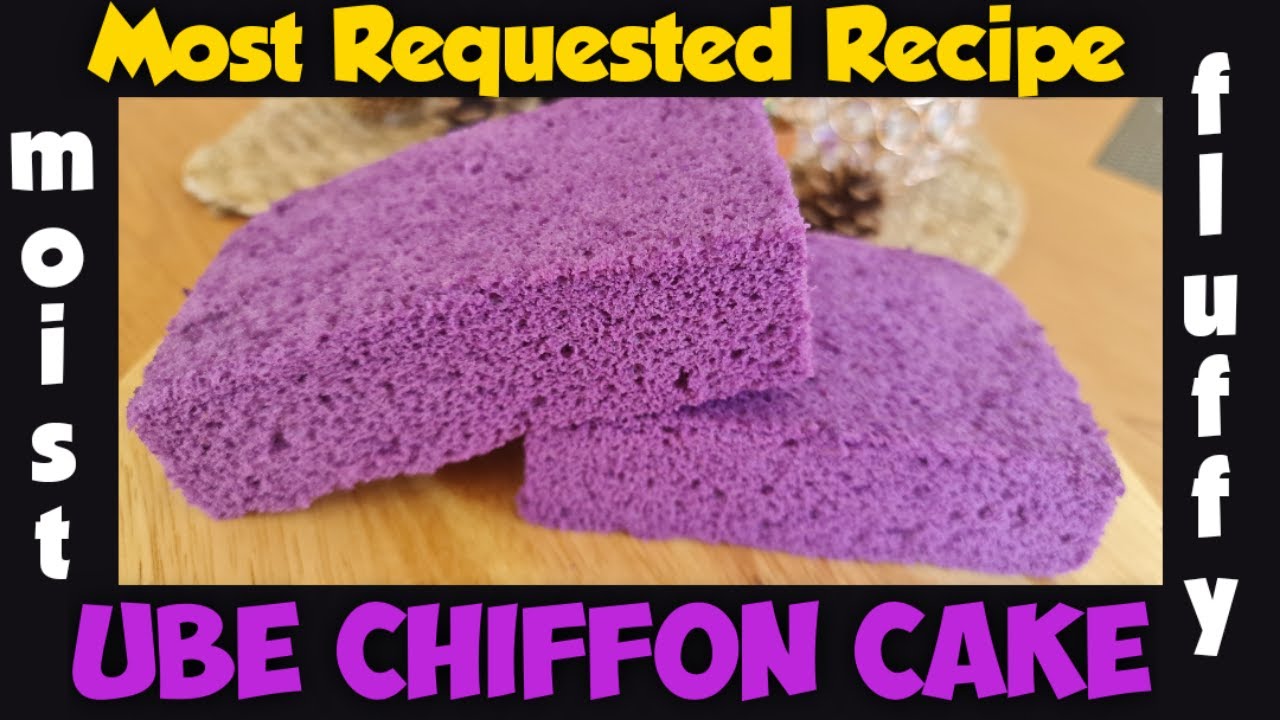 UBE CHIFFON CAKE EASY RECIPE MOIST and FLUFFY (without Deflating) - YouTube