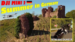 Full Longing for Summer ☀️ in Germany 🇩🇪 | DJI Mini 2 🛩️ & Action 2 KTM Duke 890 R 🏍️ | Castle by Drone 🏰 Update