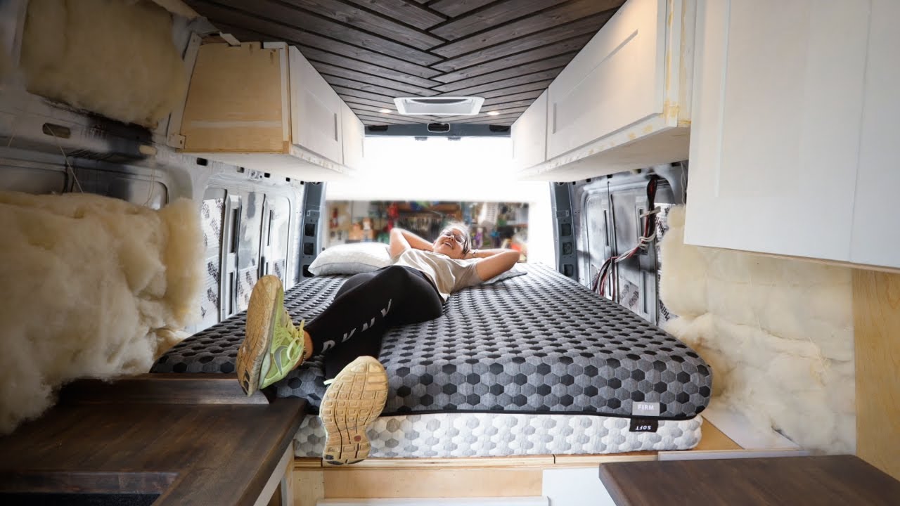 Secrets to MAXIMIZE Camper Van Bed Space | The 30 Day Van Build