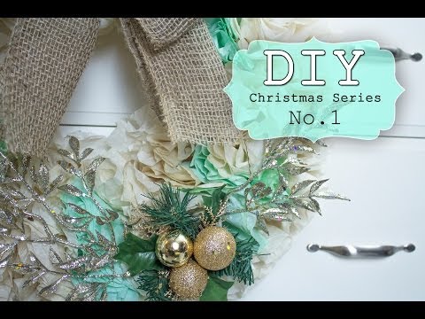 DIY Coffee Filter Wreath - Holiday Decor - 동영상