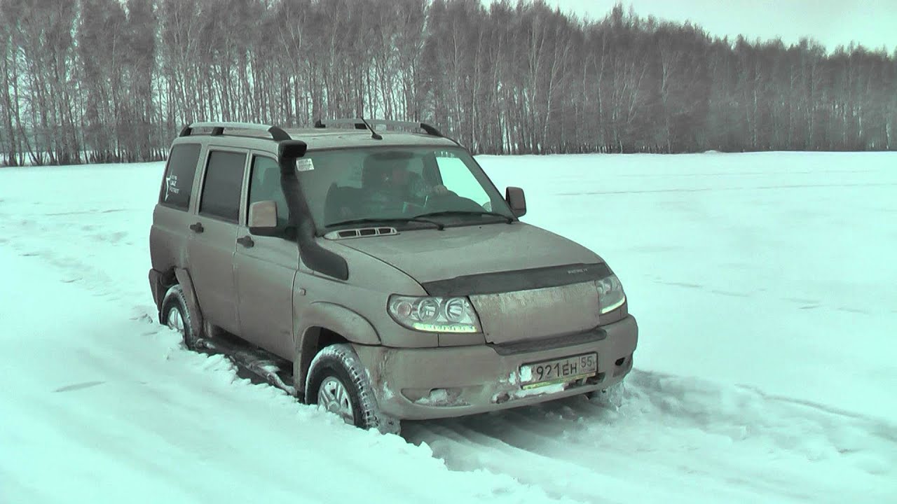 Уаз Патриот по снегу 3 - YouTube