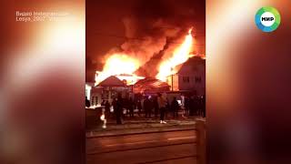 Огонь в Нальчике перекинулся на соседние дома, но пожарным удалось его остановить