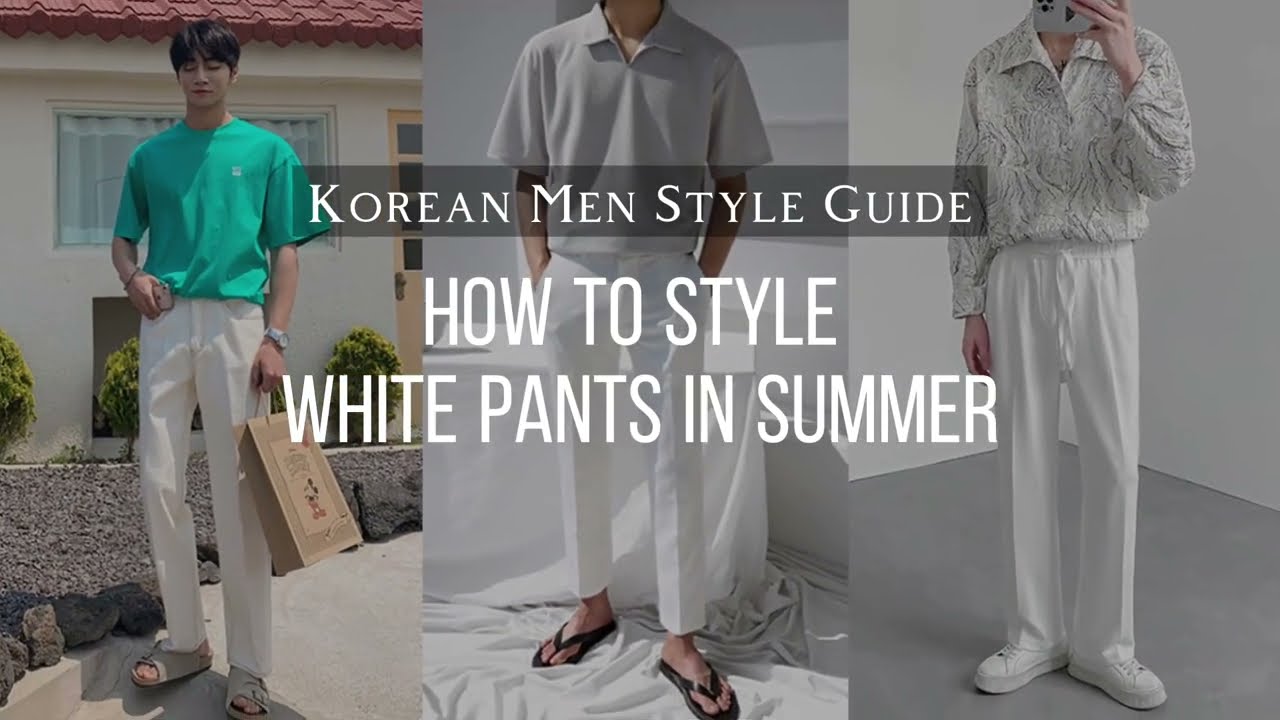 How to style White Pants in Summer, Korean Men Style Guide, Korean Mens  Summer Fashion