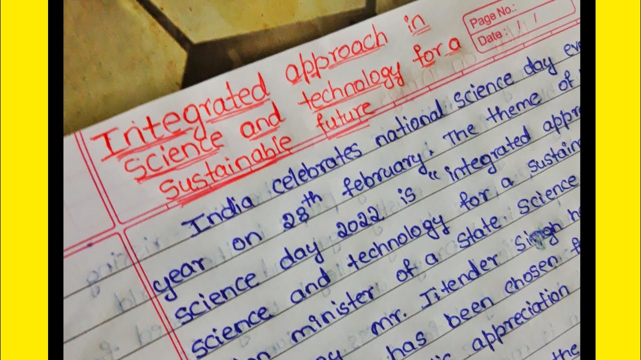 essay on integrated approach in Science and technology for sustainable ...