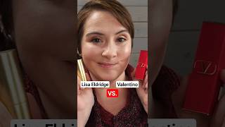 Red Lipstick BATTLE ❤️ #lisaeldridge #valentino #makeupbattle #luxurymakeup #shorts