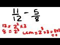 subtracting fractions, best method, grade 7