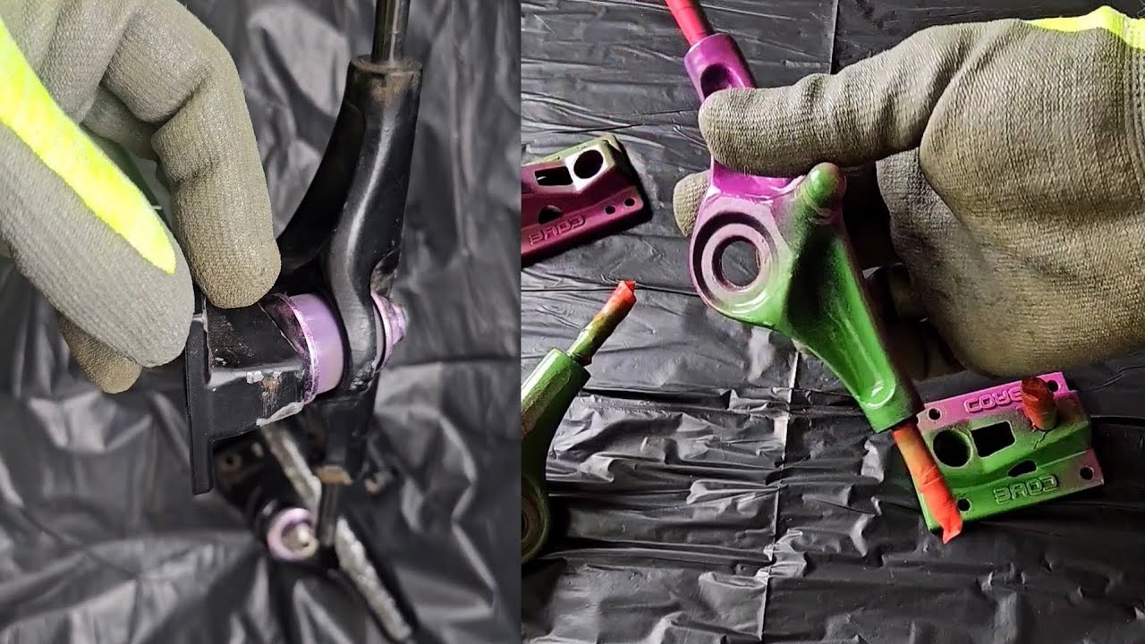 Painting Skateboard Trucks (quick and easy)