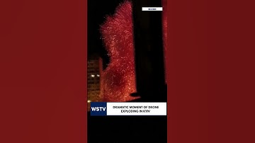 Video Captures Explosive Moment as Drone Detonates Over Kyiv Neighborhood