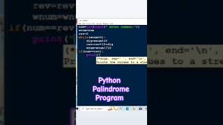 How to create a Palindrome Program in Python🔥🖥🧑‍💻#python #viral #shorts