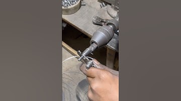 Simple Iron Taper Spring Crafted on Drill Machine | DIY Metal Spring Making #diy #shorts