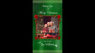 Digital editable Christmas Video Card . Edit in Canva (CM-006-A)