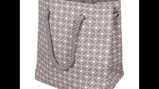 Raymond Waites Large Printed Laundry Tote With Rope Handle Grey