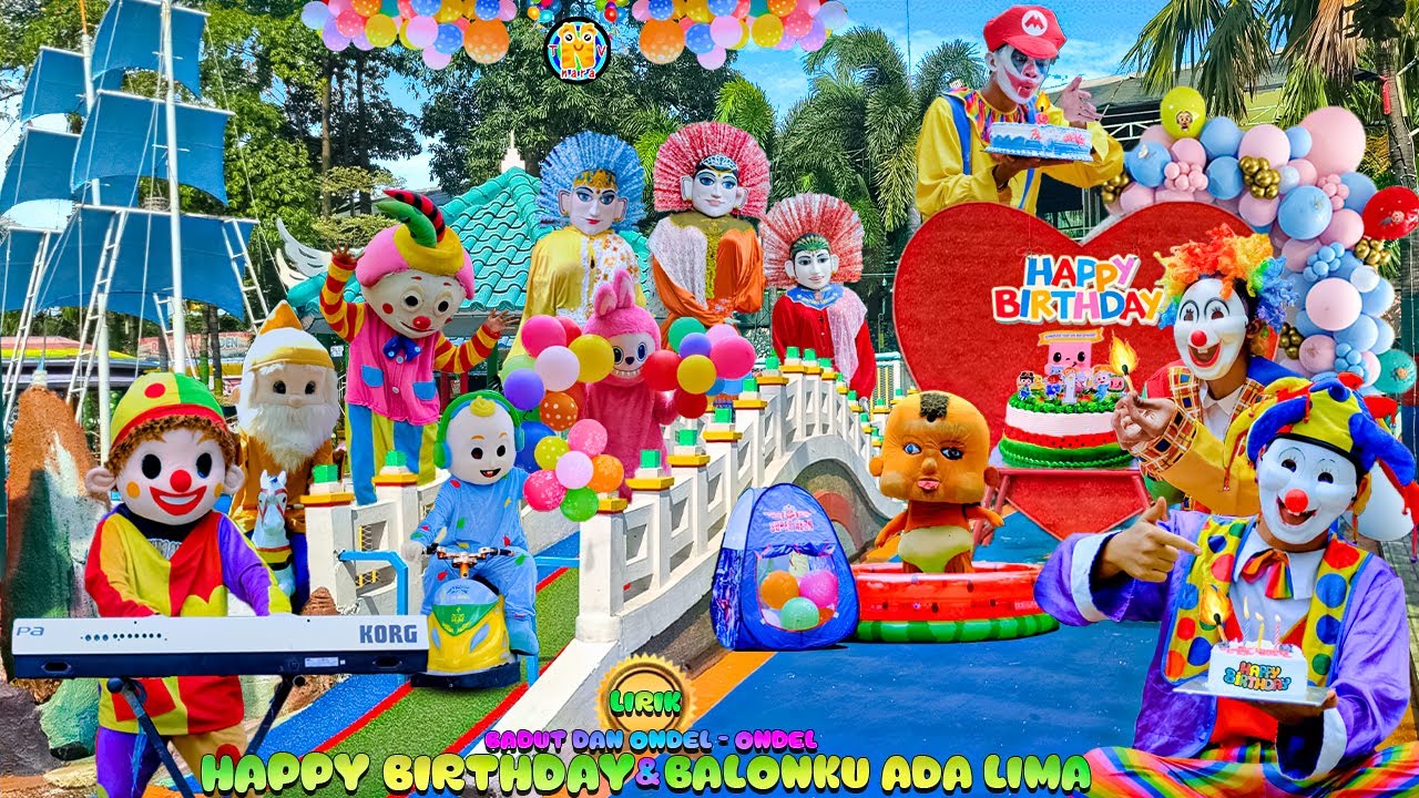 BADUT ULANG TAHUN DAN ONDEL ONDEL JOGET 2026‼️HAPPY BIRTHDAY TERBARU & BALONKU ADA LIMA VERSI LABUBU