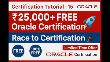 ₹25.000+ GRATIS Oracle-certificeringen 2025 🚀 Doe mee aan de race naar certificering 🎓 Tijdelijk ...