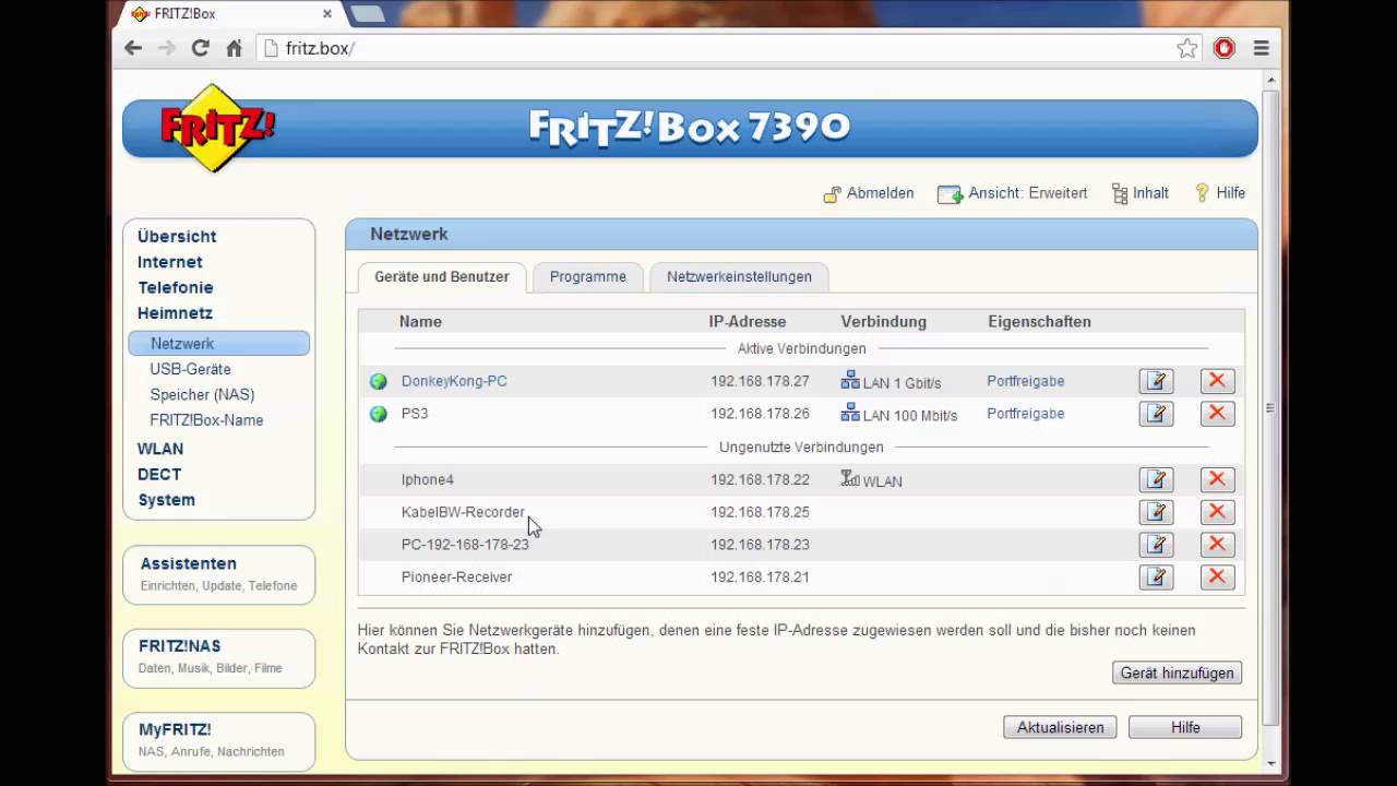 Fritzbox 7490 Nat Typ ändern