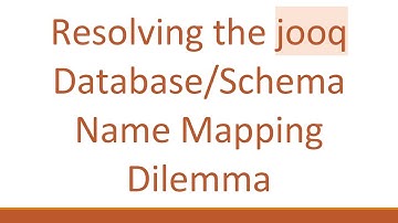 Resolving the jooq Database/Schema Name Mapping Dilemma