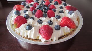 No Oven Custard Pie With Berries