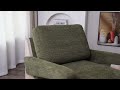 Mijikenda Designs Thickly Padded Linen Solid Wood Armchair