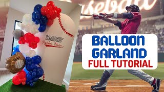 Baseball-Themed Balloon Garland