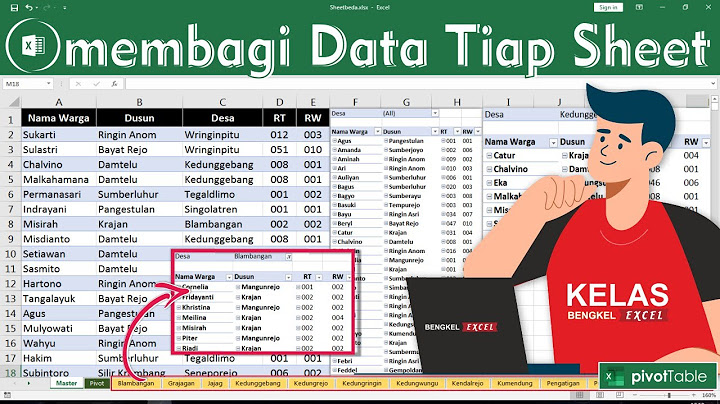 Bagaimana Anda menautkan data excel di beberapa lembar?