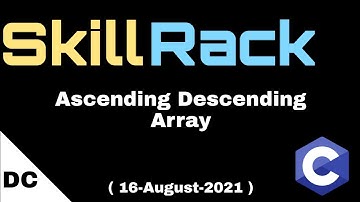Ascending Descending Array | skillrack daily challenge