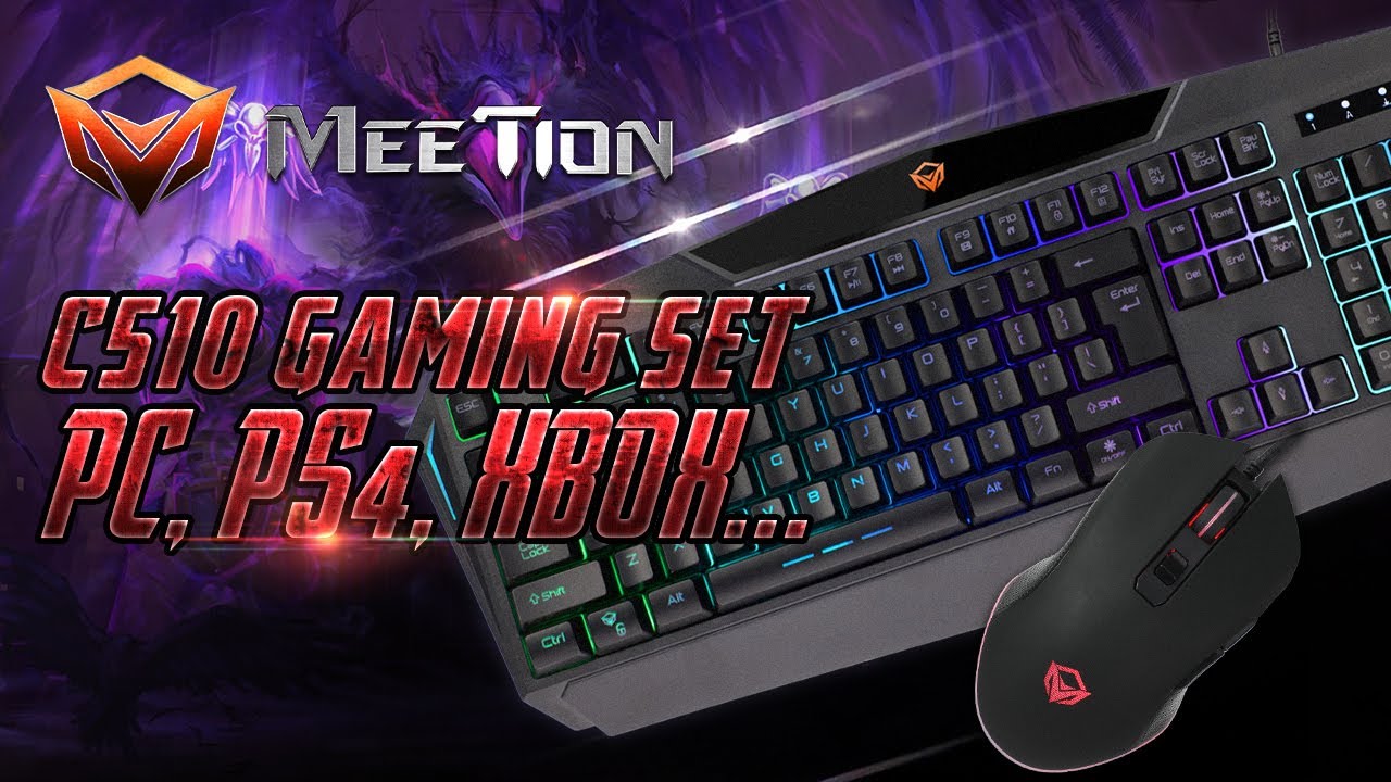 MeeTion C510 Gaming Keyboard Mouse Set - YouTube