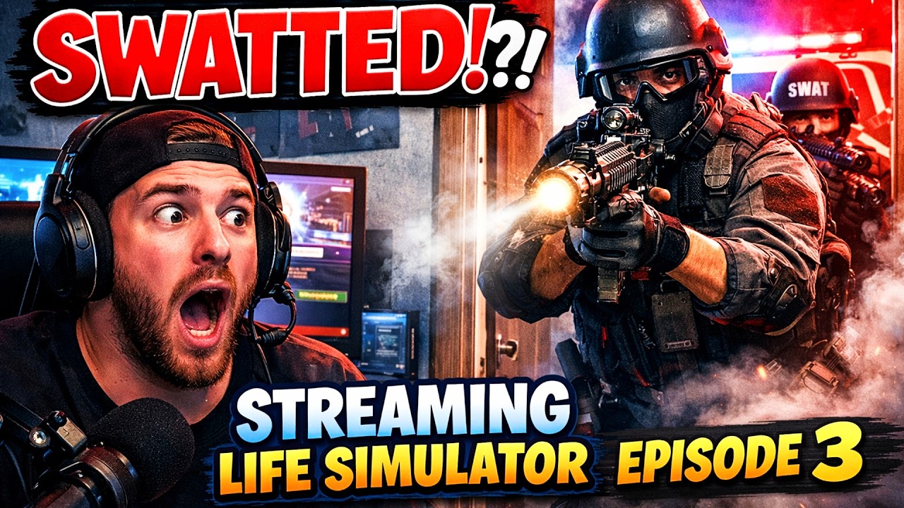 WE GOT SWATTED ON STREAM?! | Streamer Life Simulator Ep. 3!