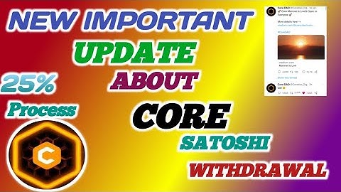 Satoshi Core Mainnet Launch Date | Satoshi Core Mining Update | Withdrawal Core