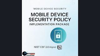 Mobile Device Security Policy Template NIST #cybersecurity