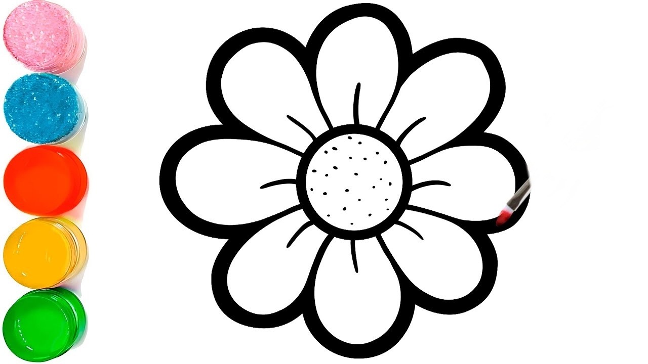 How To Draw a Beautiful Flower Drawing | Easy Flower Drawing | Flower Drawing For Kids | Easy Flower