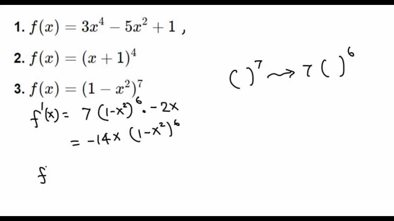 Finding first and second derivative