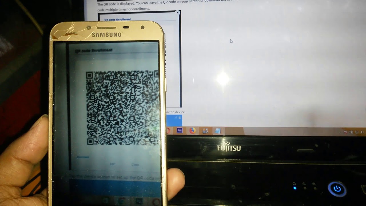 Samsung j4 QR code setup - YouTube