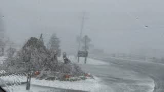 Beech Mtn snow covered roads in the fall
