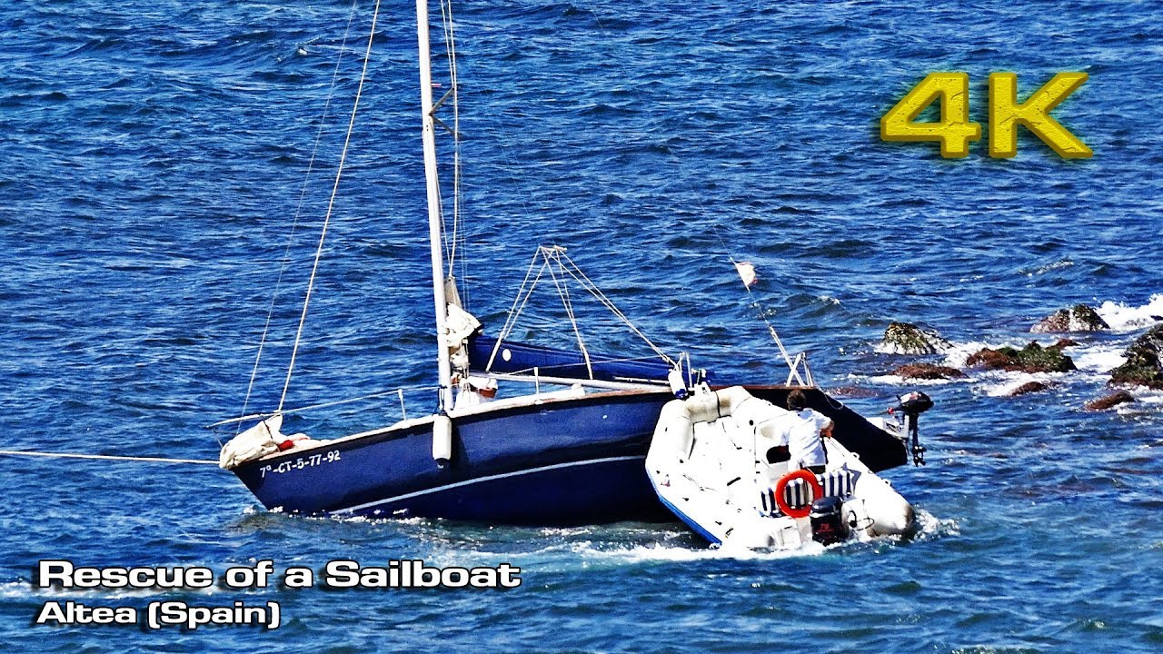 Rescue of a sailboat (Summer 2017) [4K] YouTube