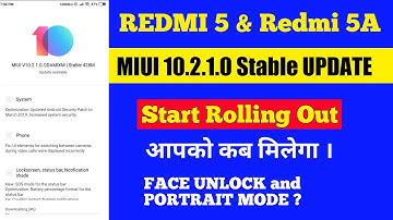 Redmi 5A Miui 10.2.1.0 Stable Update | Redmi 5 Miui 10.2.1.0 Stable Update Start Rolling Out