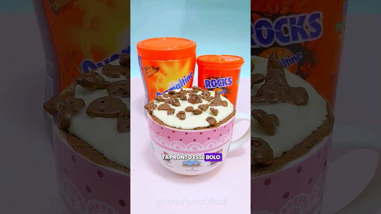 🤩 BOLO DE CANECA DE OVOMALTINE #receitasdeminuto