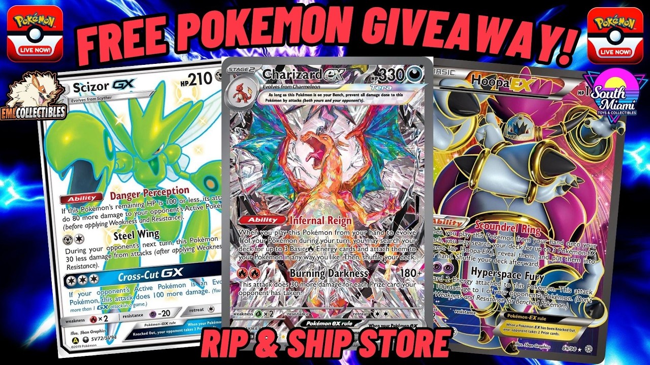 🔴Live - Free Giveaways! Pokémon Cards & Rip & Ship Store!