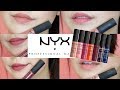 NYX SOFT MATTE LIP CREAM & POWDER PUFF LIP ON ASIAN SKIN, LIP SWATCHES, WEAR TEST & REVIEW