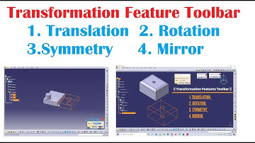 Translation, Rotation, Symmetry, Mirror I Transformation Features Toolbar I CATIA V5 Tutorial - 38