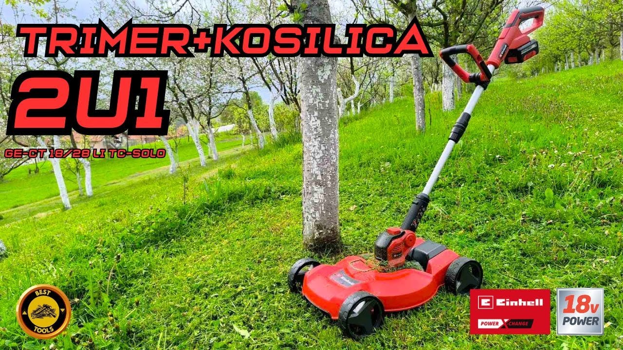 EINHELL AKU TRIMER  SA NASTAVKOM GE-CT 18/28  LI TC-SOLO RECENZIJA TEST