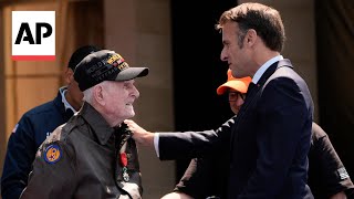 Macron, Biden award Legion of Honor to US veterans at D-Day event in Normandy